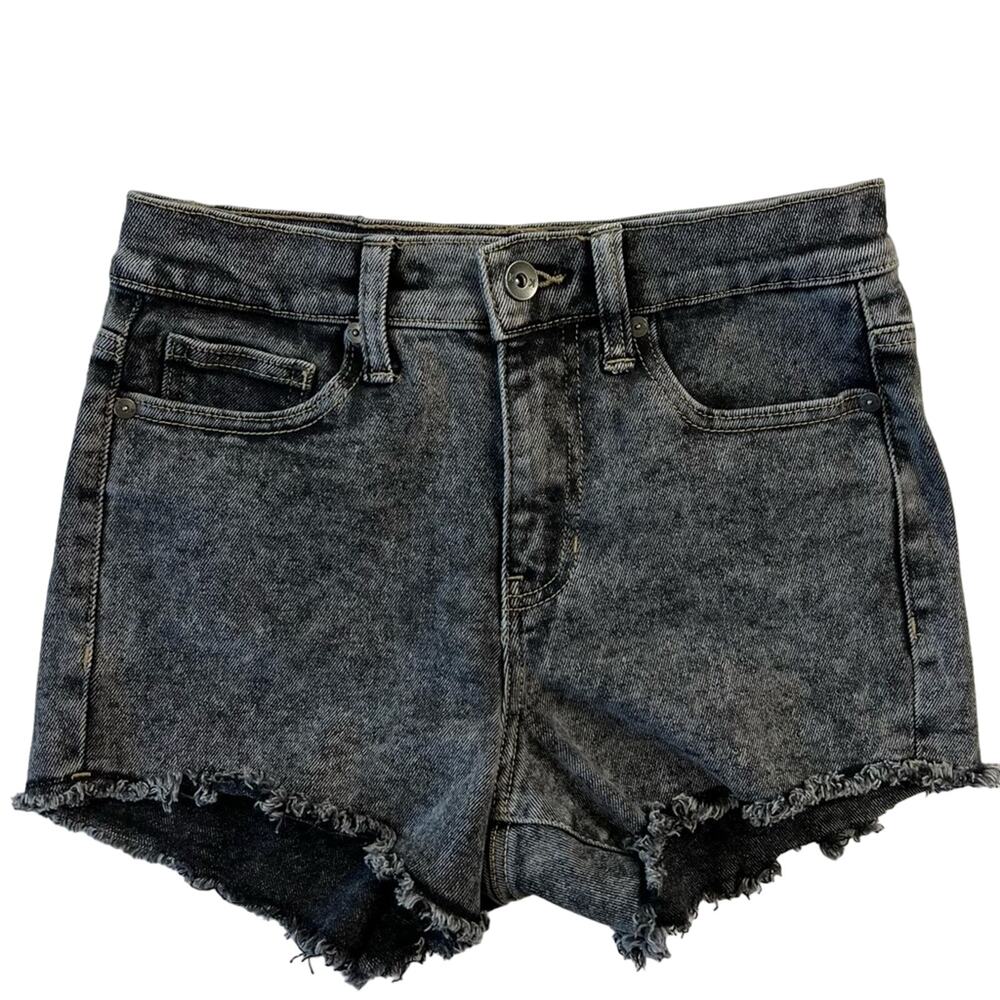 Kendall & Kylie Women's Denim Shorts 1/25 Black The Drifter High Rise